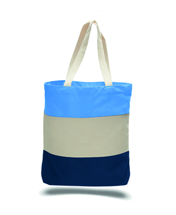 Product Spotlight Q-Tees Heavy Canvas Tri-Color Promotional Tote Bag (Q125900) 14 Q125900 Choddcolate Khaki 600x734 min