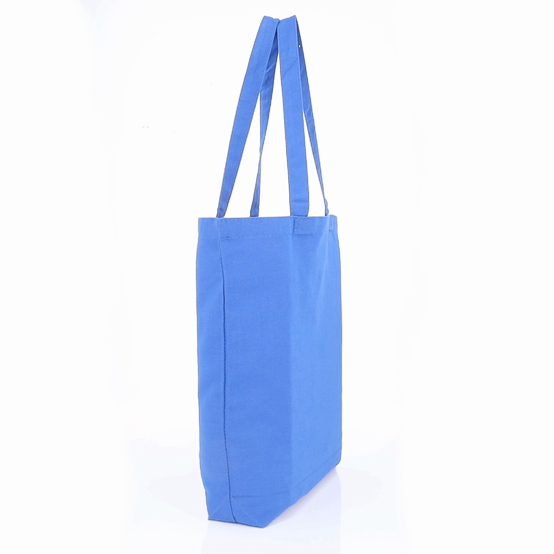 Heavy Canvas Gusset Shopping Tote Bag - Qtees