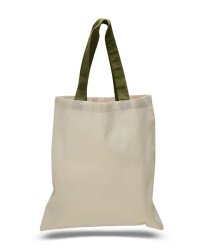Economical Tote Bag with Color Handle qtees - Branding Products