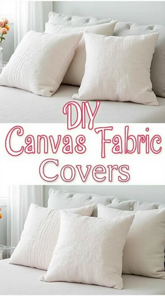 cotton canvas fabric pillow covers