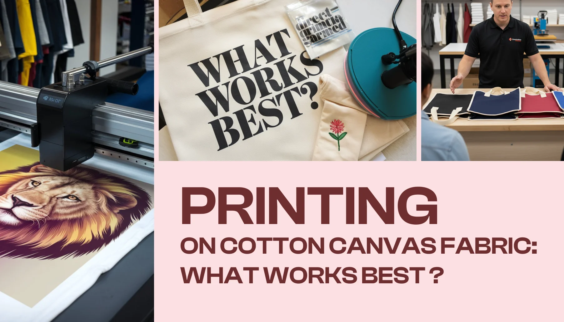 Printing on Cotton Canvas Fabric heat press screen print