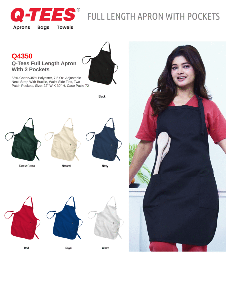Product Spotlight — Q-Tees Full-Length Apron with 2 Patch Pockets (Q4350) 27 Q4350 Flyer