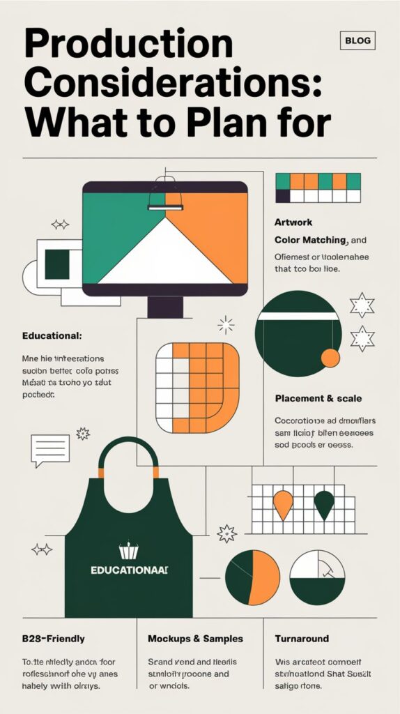 From Screen to Stitch: Choosing the Best Decoration Method for Tote Bags & Aprons 8 a modern infographic titled production c kSp05RoDRM2ryRy8uxu1Vg tImToX5GREyPbdX35q1Unw
