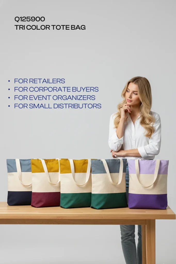 Product Spotlight Q-Tees Heavy Canvas Tri-Color Promotional Tote Bag (Q125900) 11 How to position it to different buyers