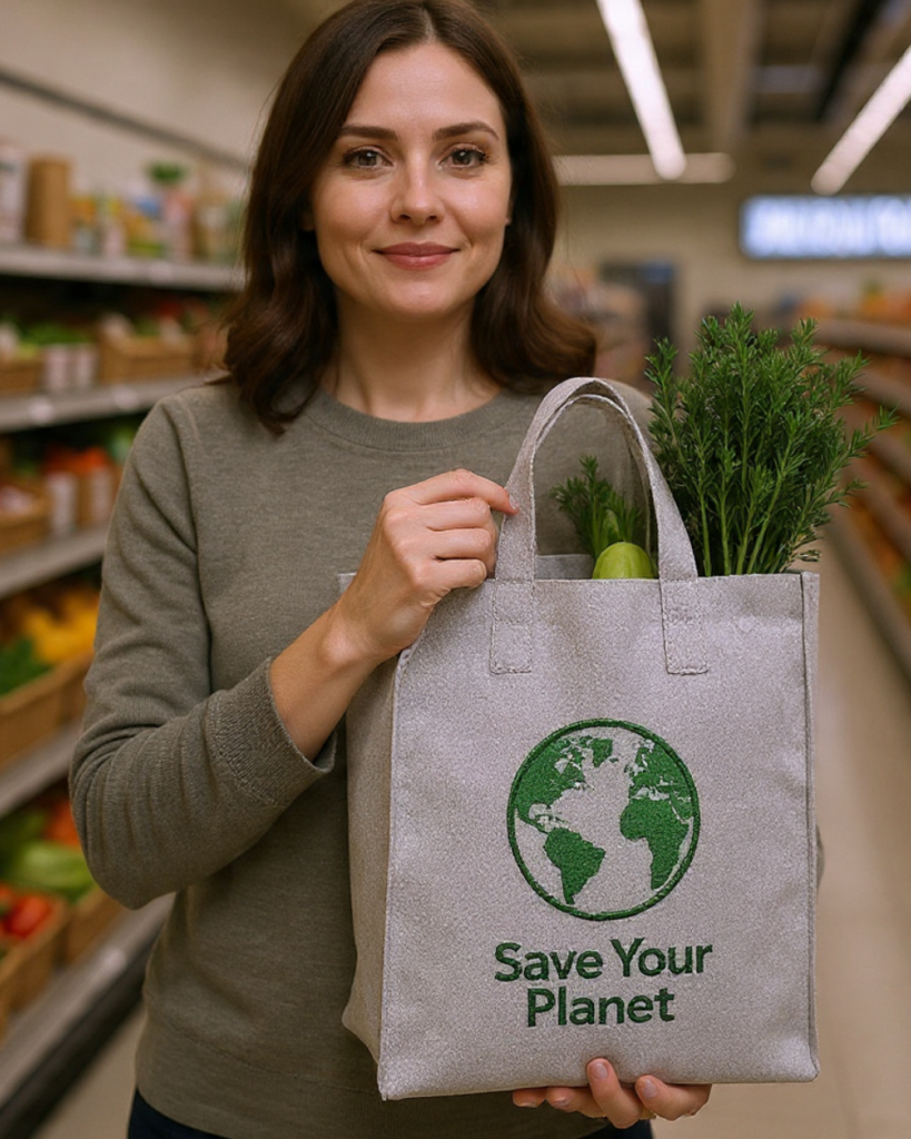 Sustainable Promotional Bags Recycled for a Greener Future: Q-Tees S800 & S900 11 S900 Embroidery