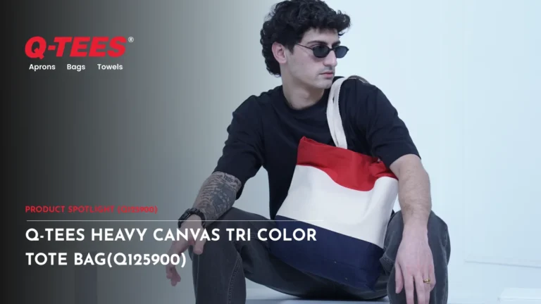 heavy canvas tri-color promotional tote bag