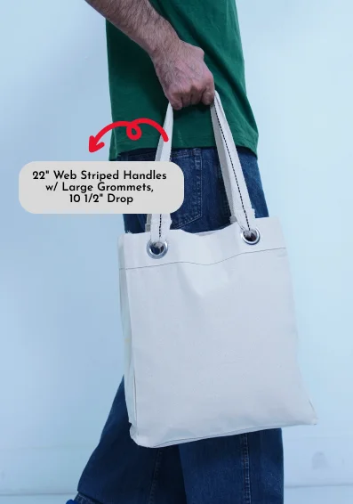 Product Spotlight of the Month: Q1630 “The Style Icon” Heavy Canvas Tote Bag 4 Q1630 handles